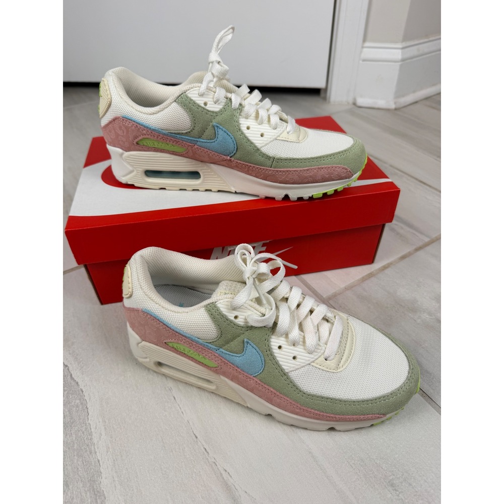 Nike Air Max 90 Sail Copa Honeydew Leopard Print DX3380-100 Womens 8.5 Mens 7